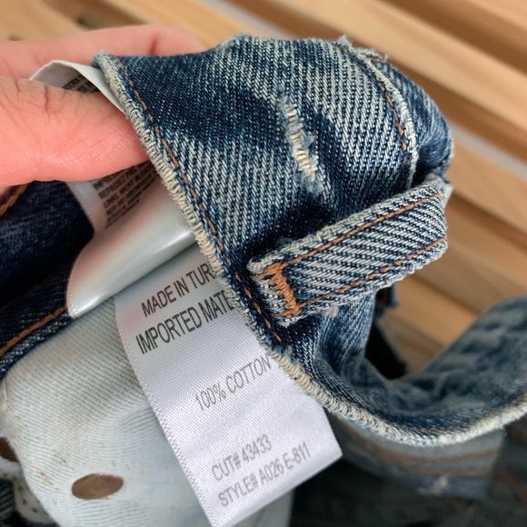 Agolde denim shorts size 25 medium wash - Picture 3 of 3